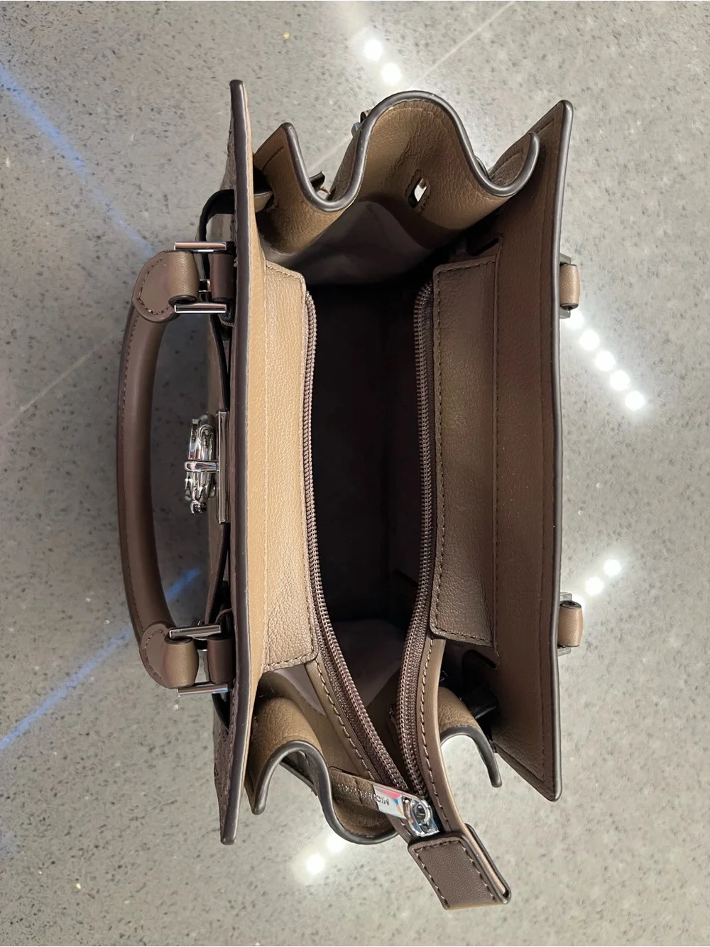 Michael Kors Brown MK Logo Satchel